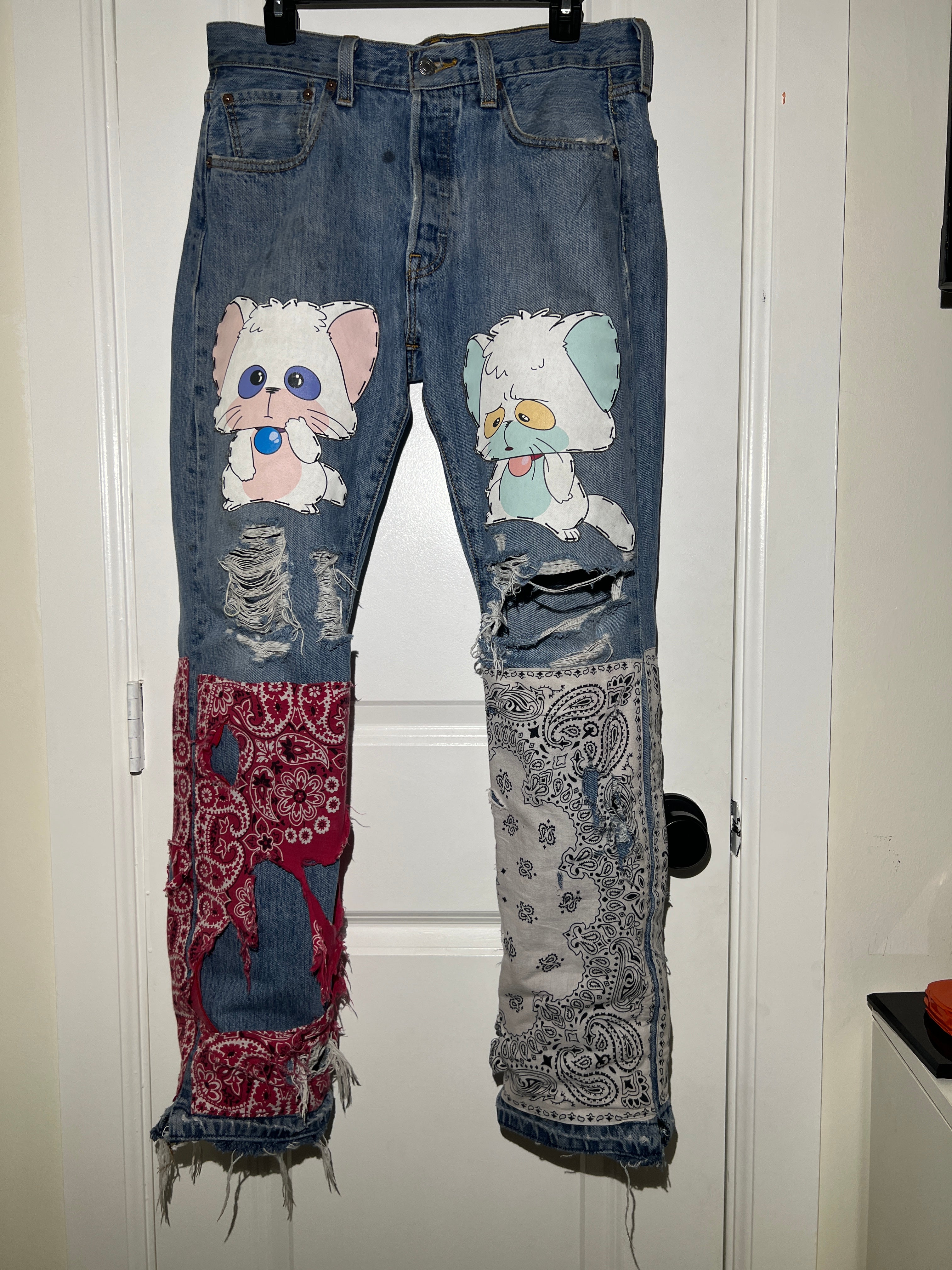 Bandana-panelled flares