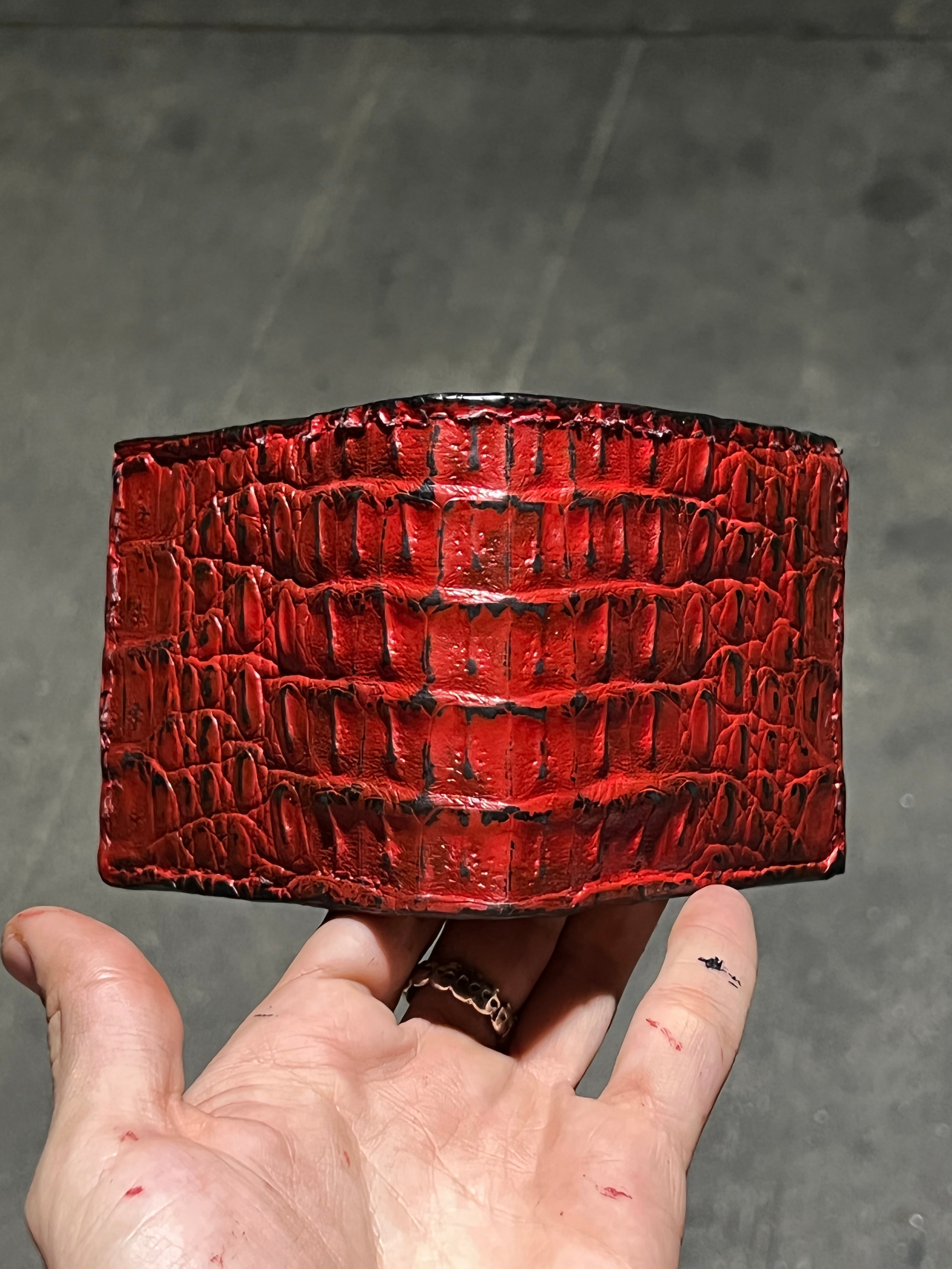 Red croc bifold
