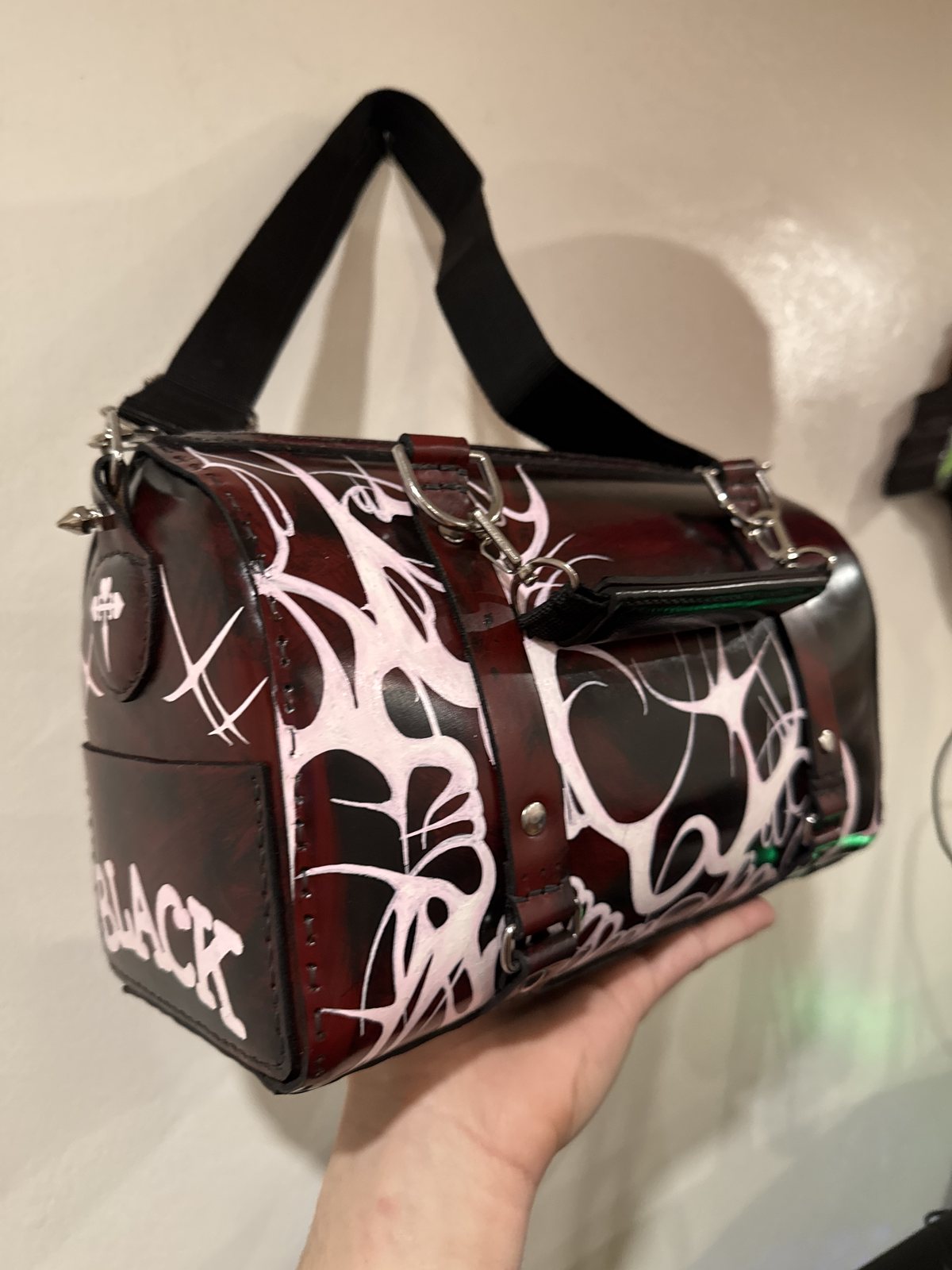 Duffle, hand-lettered
