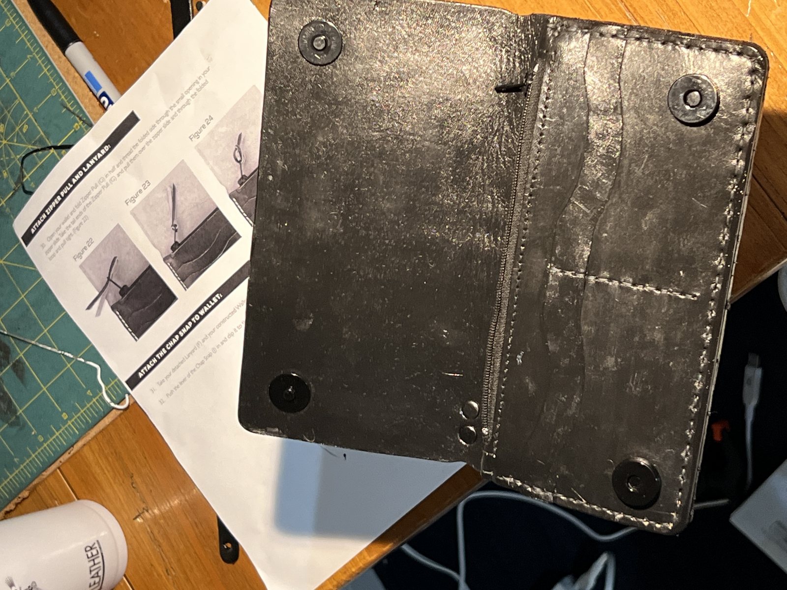 Long wallet, open