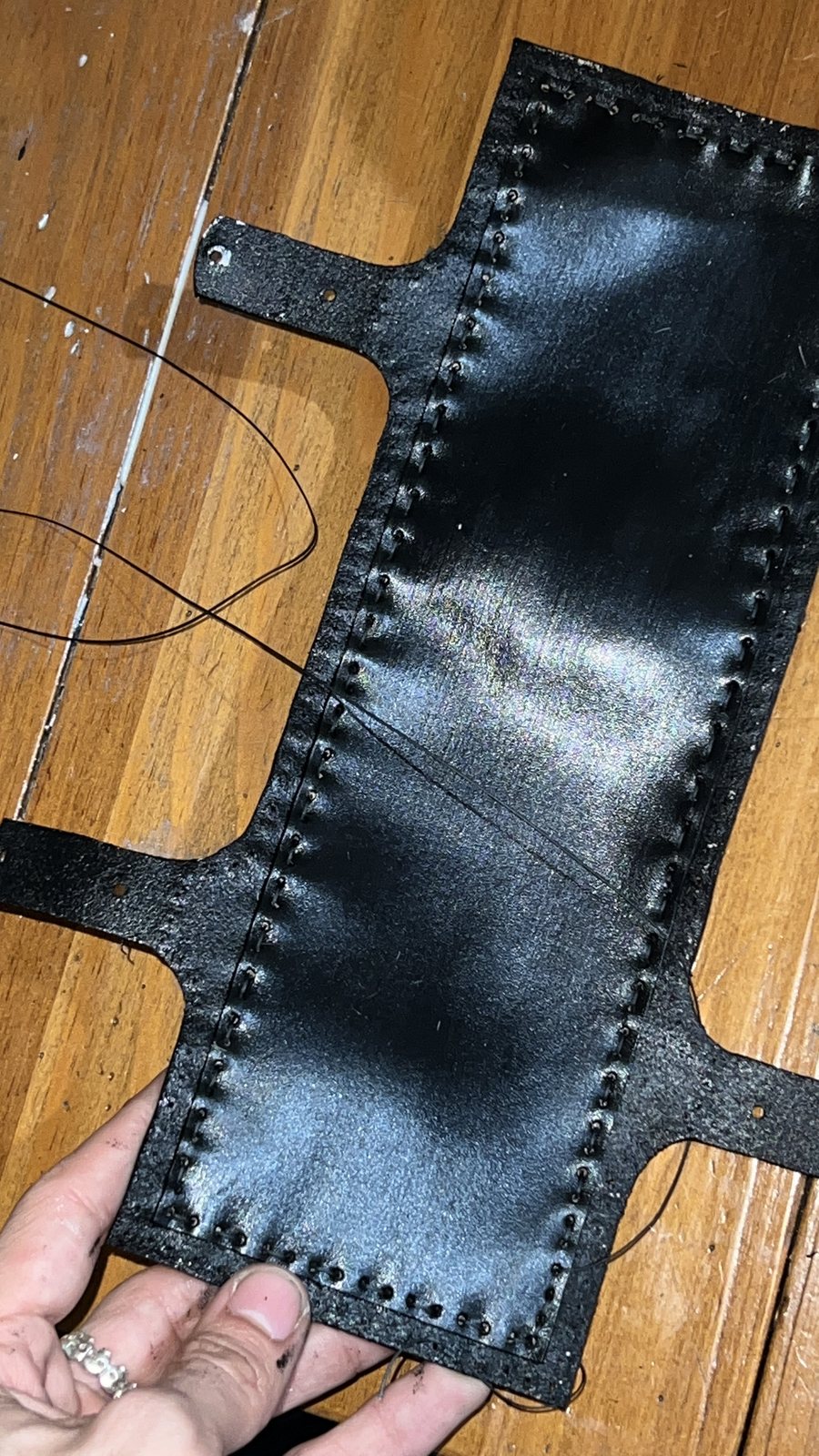 Pierced, ready to stitch
